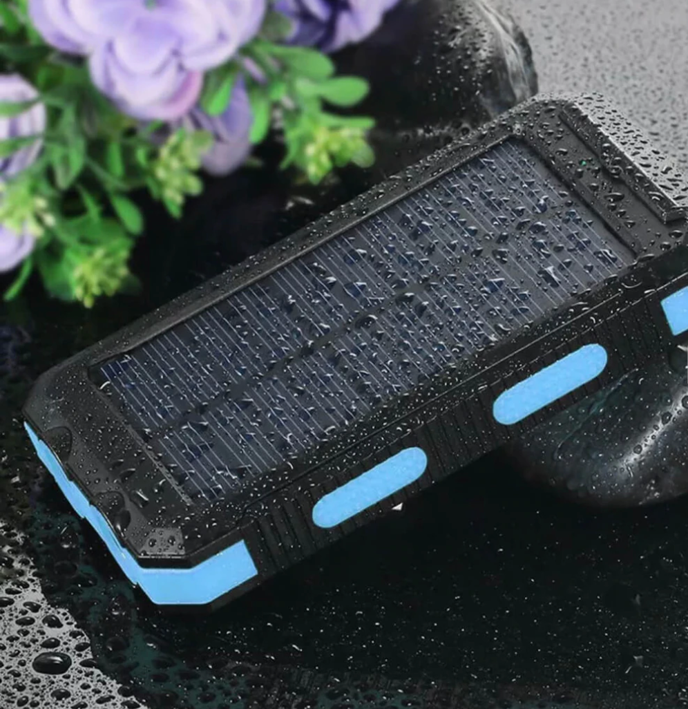 Cosmo Thrift Solar Power Bank – 500000mAh Portable Waterproof Outdoor Charger with Dual USB & LED Light