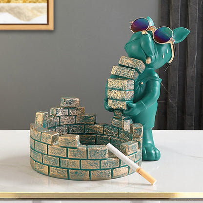 Cosmo Thrift Bulldog Brickie Sculpture