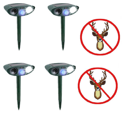 Cosmo Thrift Solar Powered Ultrasonic Deer Repellent – Motion Sensor Animal Deterrent for Garden, Lawn & Yard