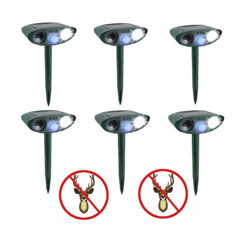 Cosmo Thrift Solar Powered Ultrasonic Deer Repellent – Motion Sensor Animal Deterrent for Garden, Lawn & Yard
