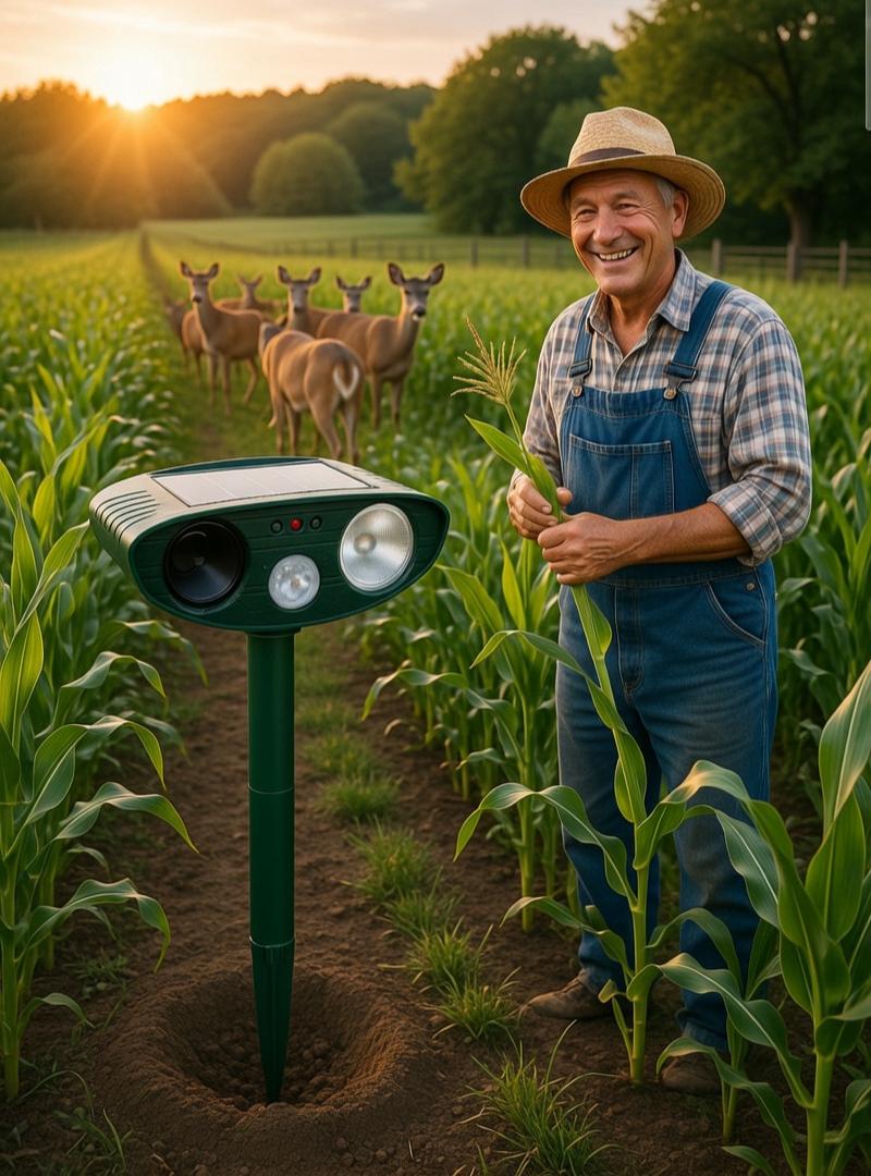 Cosmo Thrift Ultrasonic Solar Deer Repeller – Motion Sensor Animal Deterrent for Garden & Yard