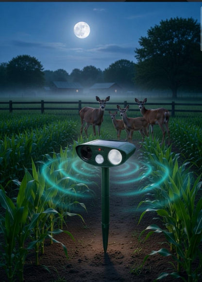 Cosmo Thrift Ultrasonic Solar Deer Repeller – Motion Sensor Animal Deterrent for Garden & Yard
