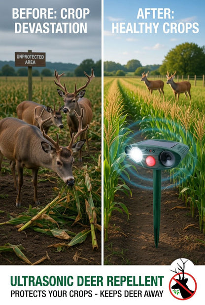 Cosmo Thrift Ultrasonic Solar Deer Repeller – Motion Sensor Animal Deterrent for Garden & Yard