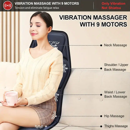 Cosmo Thrift Full Back Massager with Heat – Shiatsu Chair Pad, Deep-Kneading, Adjustable Intensity