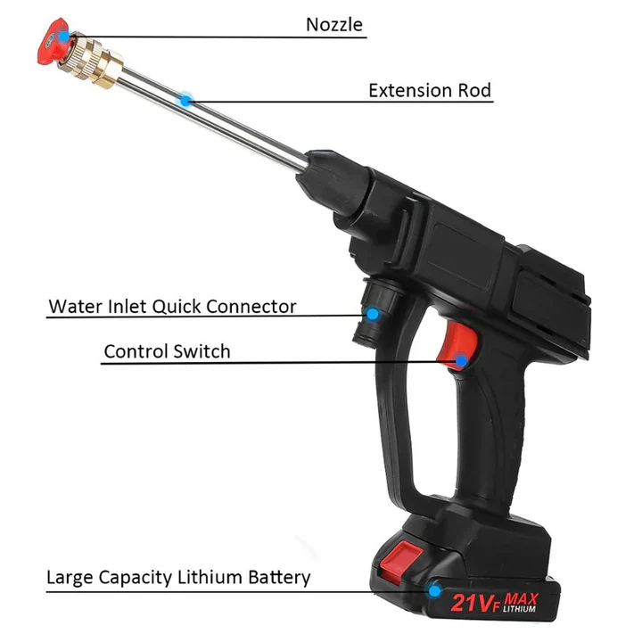 Cosmo Thrift Cordless High Pressure Washer with 2 Batteries