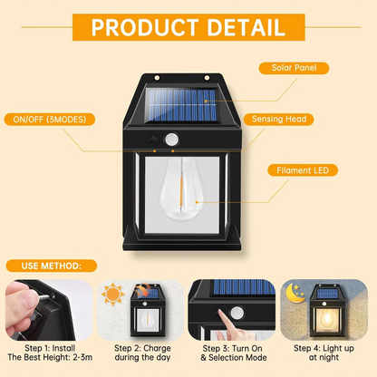 Cosmo Thrift Solar Wall Lamp Outdoor, Set of 2