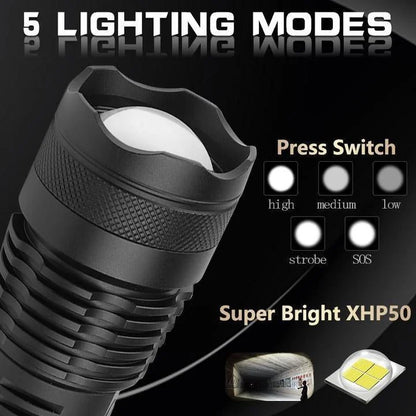 Cosmo Thrift Rechargeable Zoomable LED Flashlight