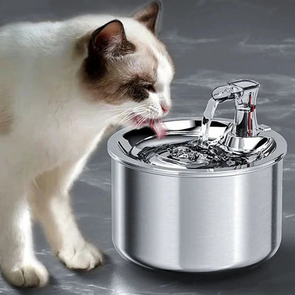 Cosmo Thrift Stainless Steel Cat Water Fountain with Filter and Sensor