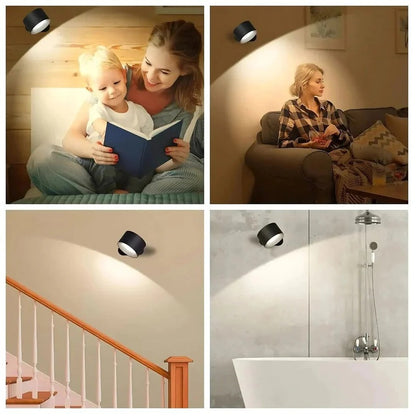 Cosmo Thrift Rechargeable Wall Light with 360° Rotation