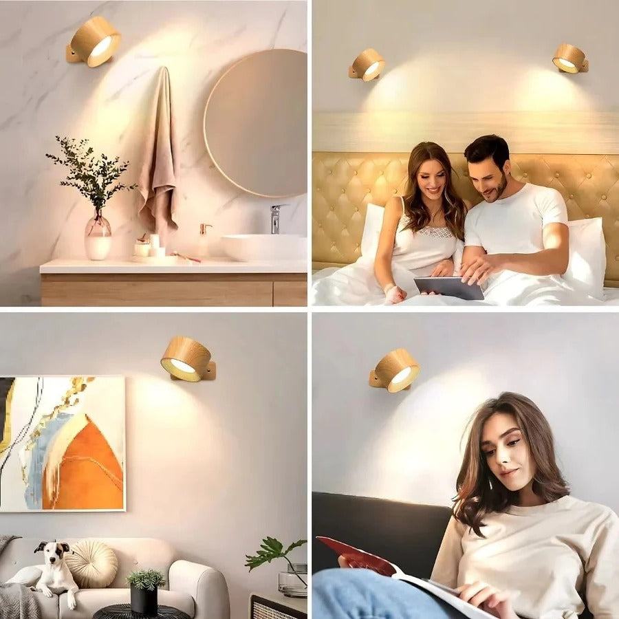 Cosmo Thrift Rechargeable Wall Light with 360° Rotation