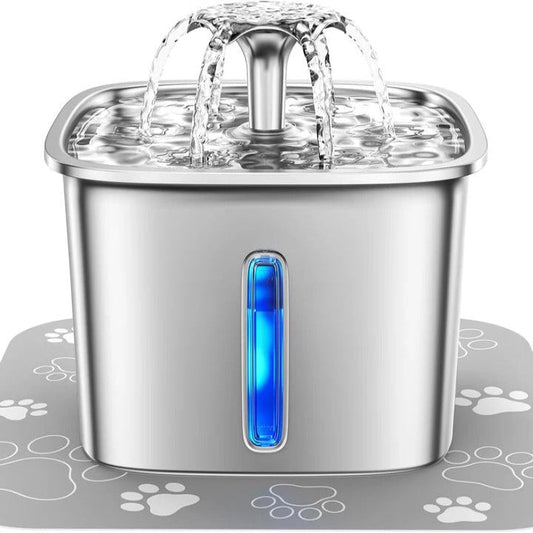 Cosmo Thrift Automatic Stainless Steel Pet Water Fountain – For Cats & Dogs, Filtered & Quiet