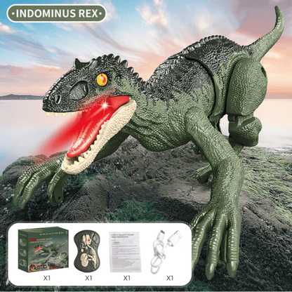 Cosmo Thrift Remote Control Dinosaur Toy – Realistic RC Velociraptor T-Rex with Sounds, Lights & Movements