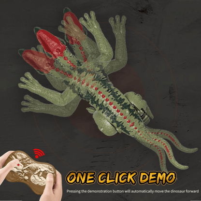 Cosmo Thrift Remote Control Dinosaur Toy – Realistic RC Velociraptor T-Rex with Sounds, Lights & Movements