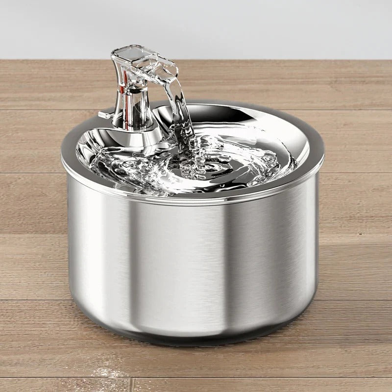 Cosmo Thrift Stainless Steel Cat Water Fountain with Filter and Sensor