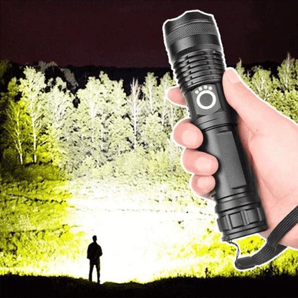 Cosmo Thrift Powerful LED Flashlight – 90,000 Lumens Rechargeable Tactical Torch
