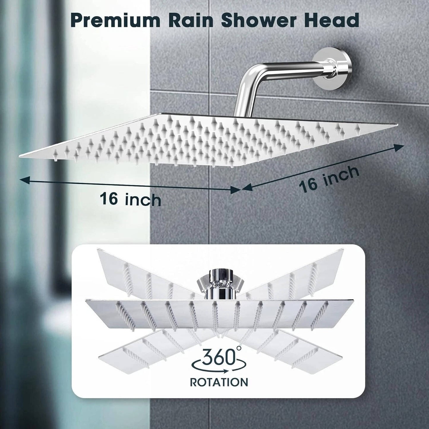 Cosmo Thrift 16 inch Large Rain Ceiling Shower Head