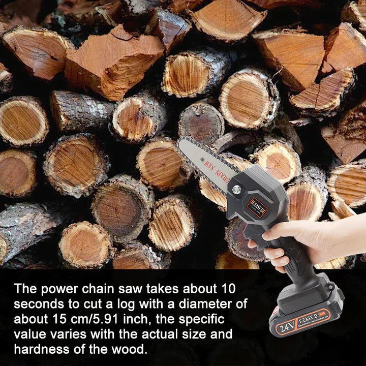 Cosmo Thrift Upgraded 24V Mini Chainsaw (Two Batteries)