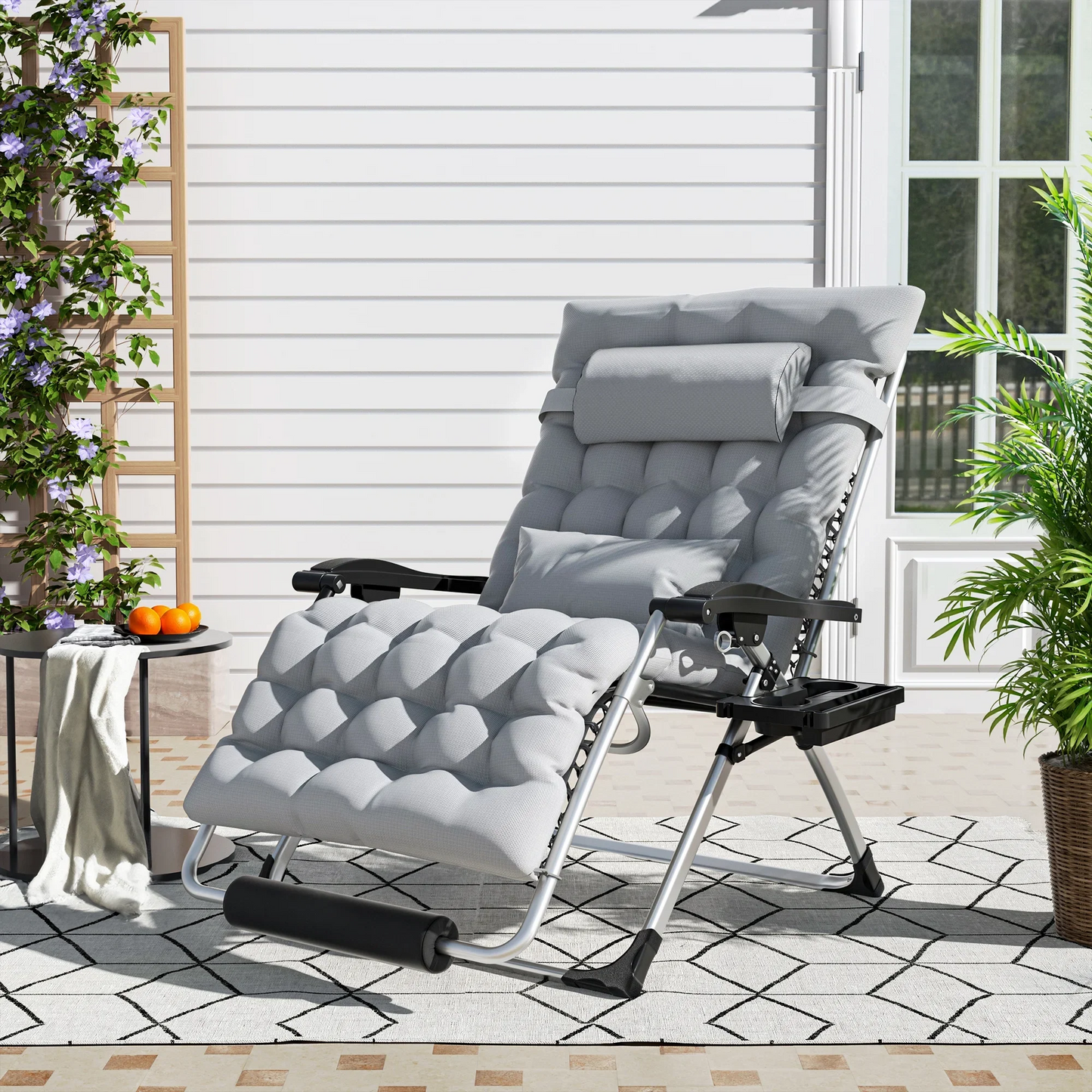 Cosmo Thrift Portable Folding Lounge Chair – Heavy-Duty Outdoor Recliner with 500LB Capacity