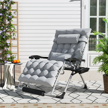 Cosmo Thrift Portable Folding Lounge Chair – Heavy-Duty Outdoor Recliner with 500LB Capacity
