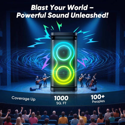 Cosmo Thrift Portable Party Speaker With Loud Sound And Microphone Jack