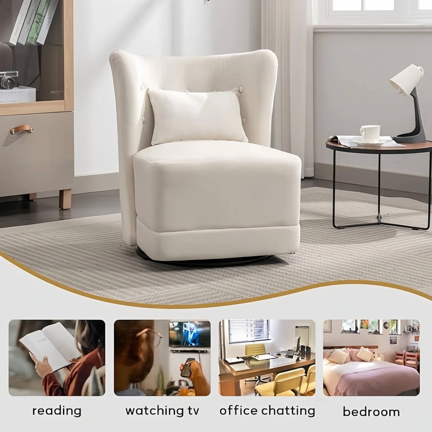 Cosmo Thrift Swivel Accent Chair