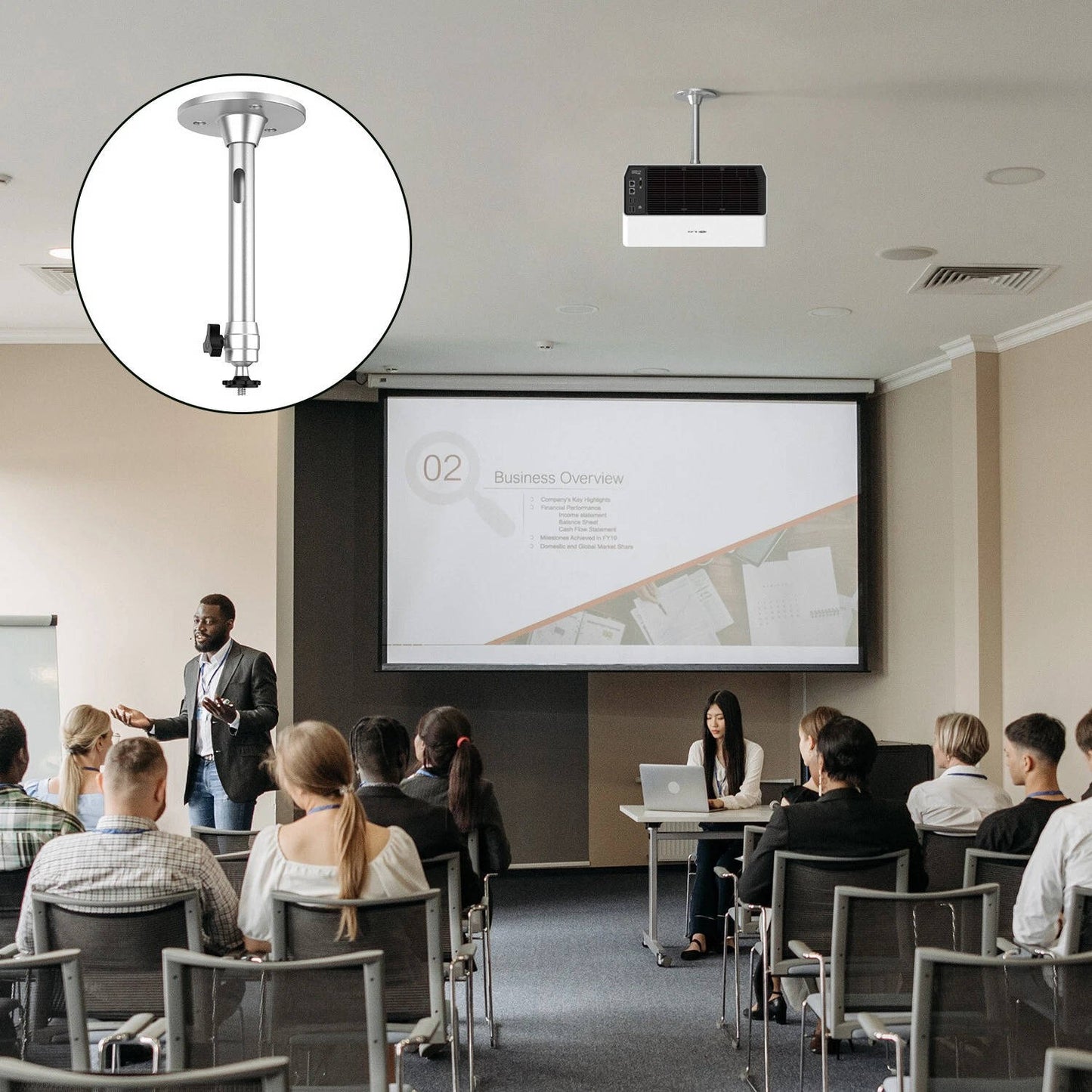 Cosmo Thrift Universal Aluminium Projector Ceiling Mount