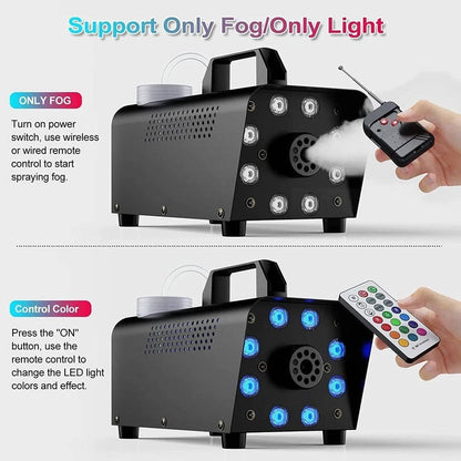 Cosmo Thrift Smoke Machine W/ 13 Colorful LED Lights Effect