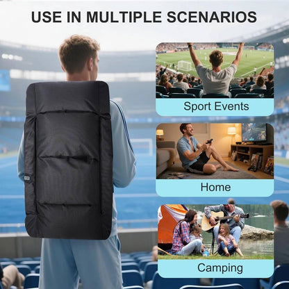 Cosmo Thrift Stadium Seat with Heat & Back Support – Portable Padded Bleacher Cushion Chair