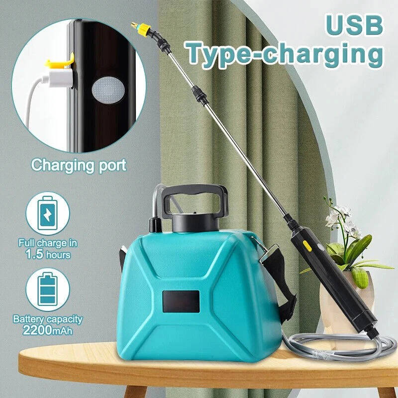 Cosmo Thrift Rechargeable Electric Garden Sprayer 5L, Battery Powered Plant Sprayer with 3 Nozzles