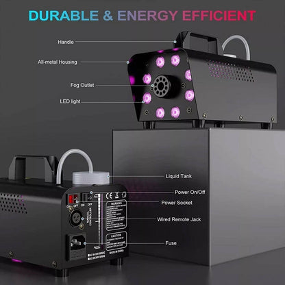 Cosmo Thrift Smoke Machine W/ 13 Colorful LED Lights Effect