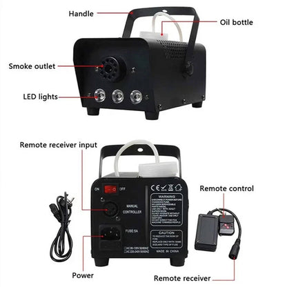 Cosmo Thrift Smoke Machine W/ 13 Colorful LED Lights Effect