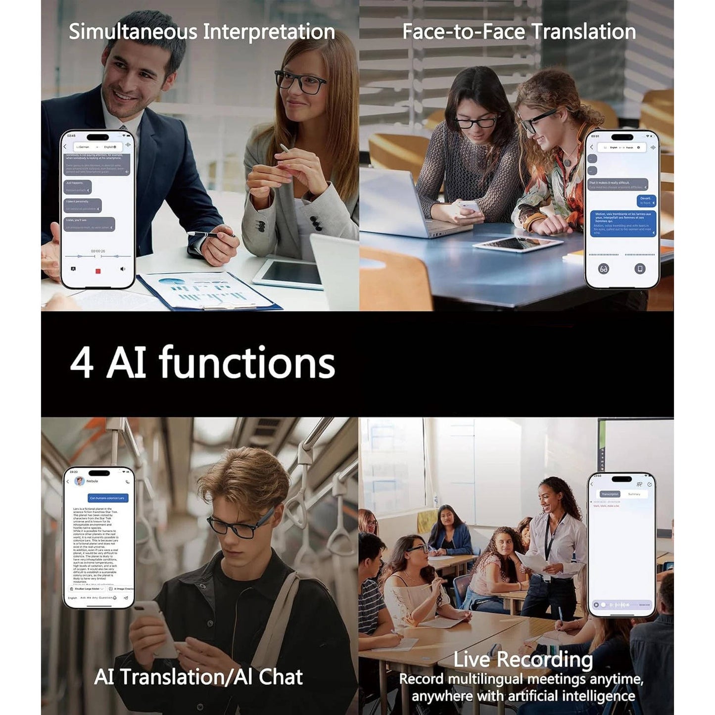 Cosmo Thrift Smart AI Glasses with Language Translator