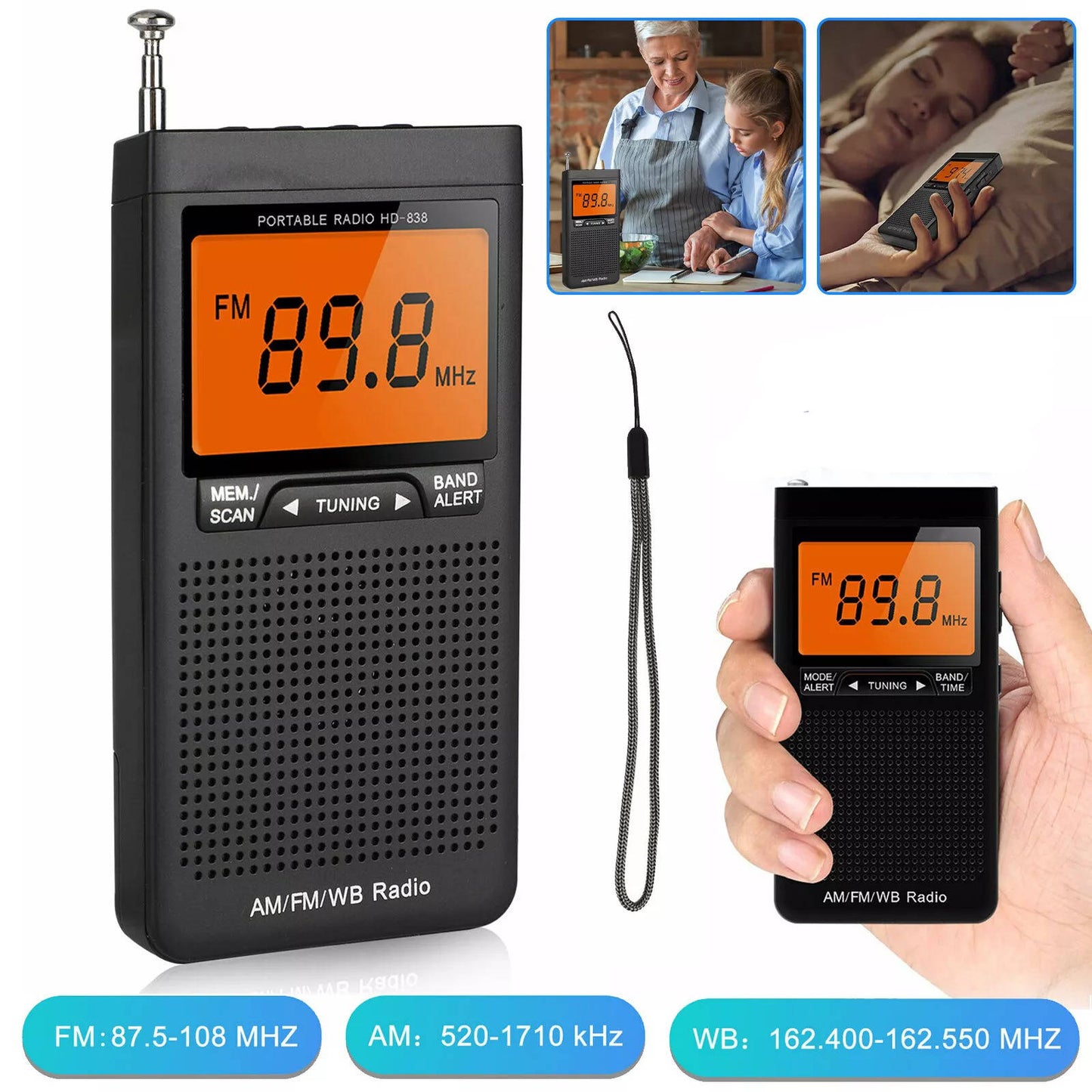 Cosmo Thrift Portable Pocket Radios AM FM