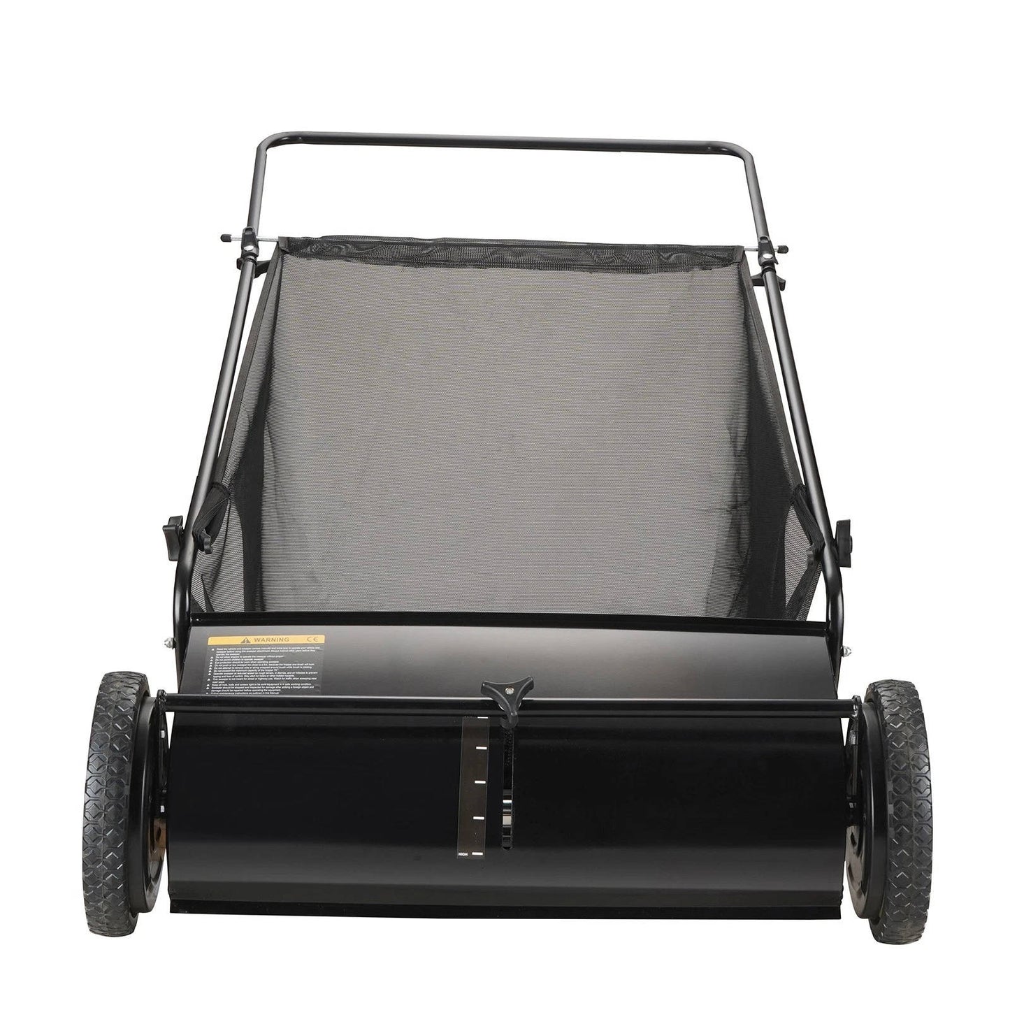 Cosmo Thrift Push Lawn Sweeper 26 Inch 7 Cu Ft Leaf Collector with Adjustable Height