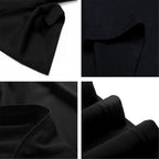 Close-up details of a black fabric texture on a white background