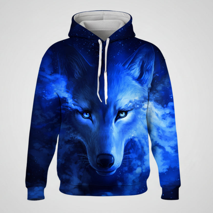 Men’s 3D printed hoodie loose fit casual streetwear sweatshirt
