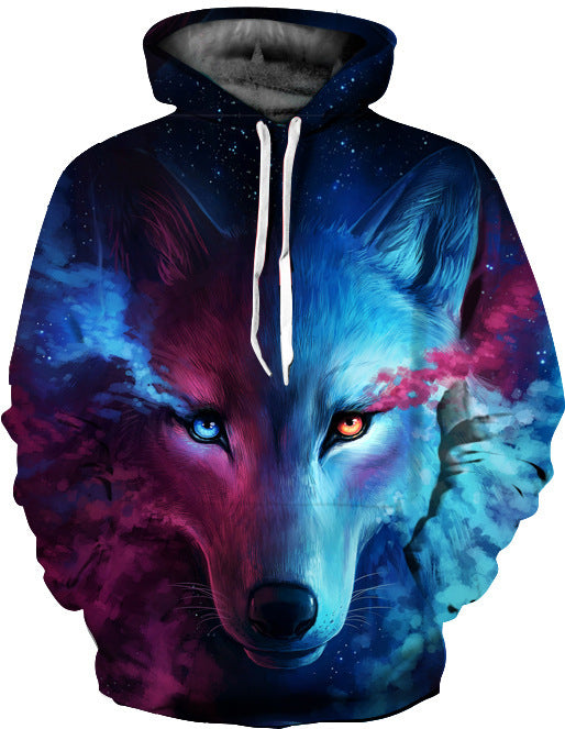 Men’s 3D printed hoodie loose fit casual streetwear sweatshirt
