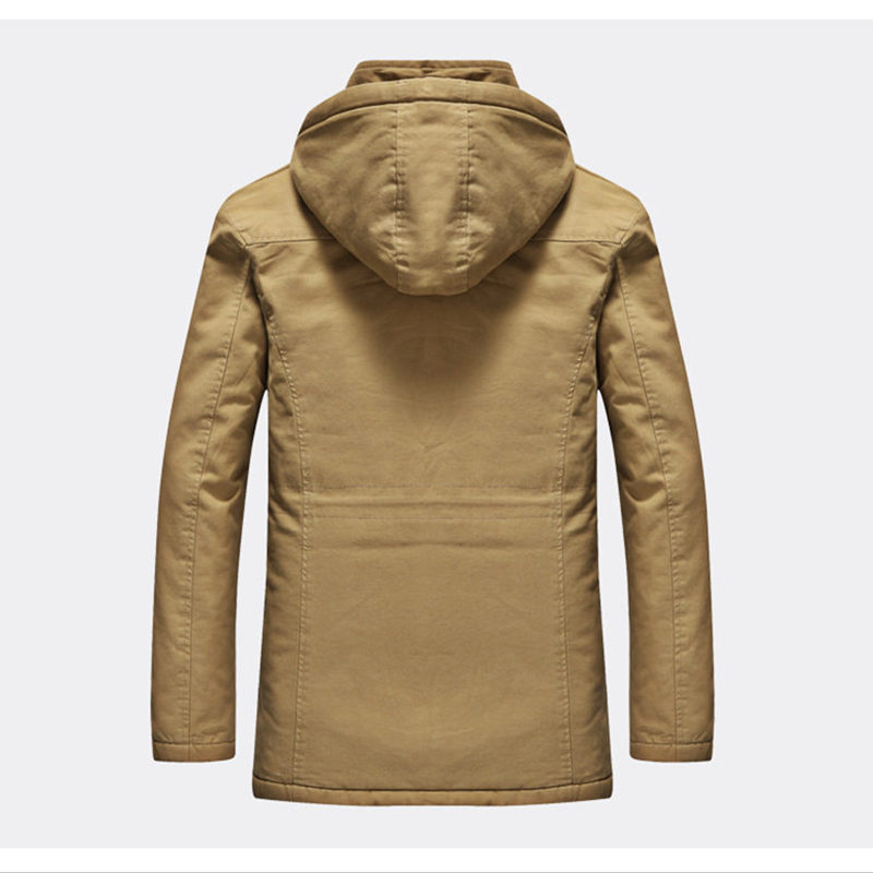 Brown hooded jacket on a white background
