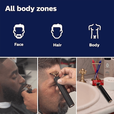 Cosmo Thrift Rechargeable Professional T-Blade Barber Set - Cordless Barber Clippers