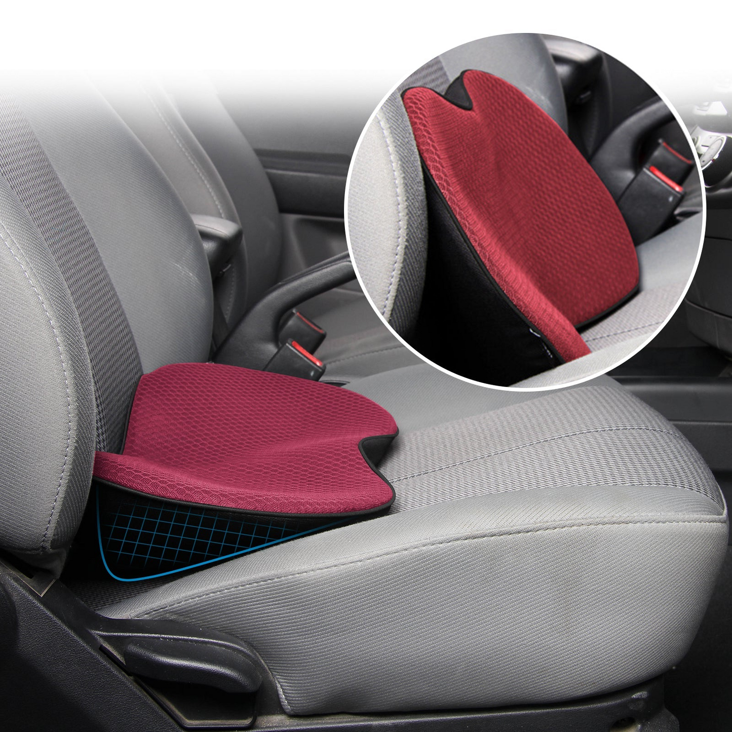 Cosmo Thrift Car Booster Seat Cushion for Adults – Height & Comfort Support Pad