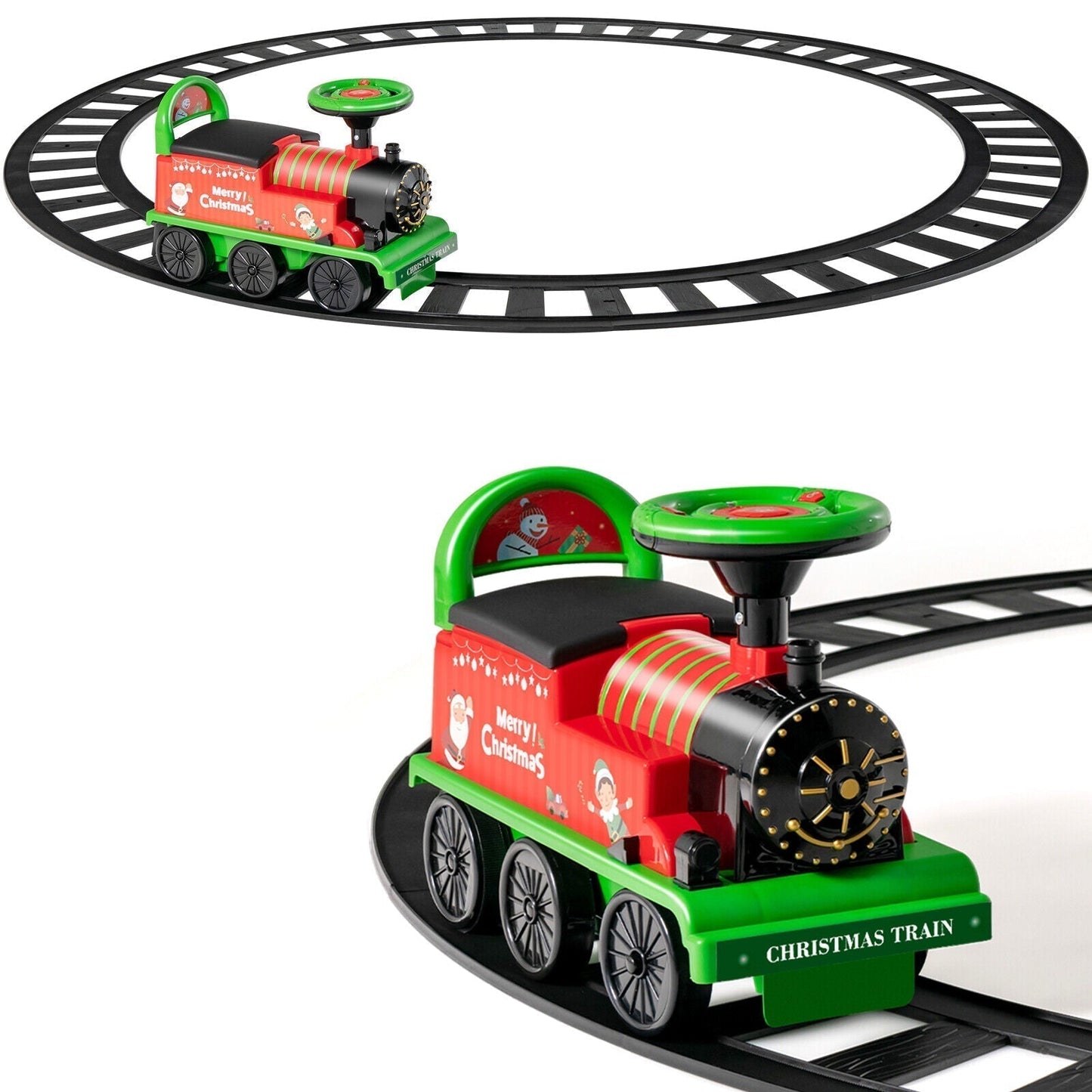 Cosmo Thrift Kids' Rechargeable Ride On Toy Train And Track Set 6V