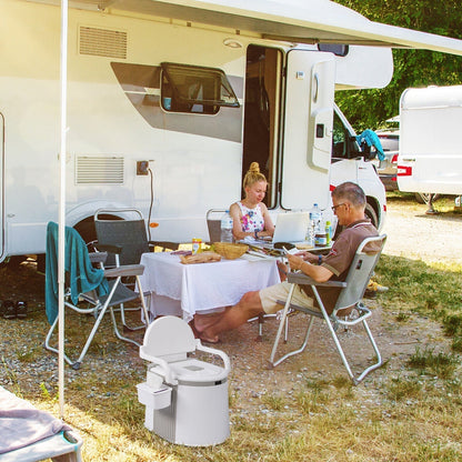 Cosmo Thrift Portable Camping Toilet for Adults – Freestanding Travel Potty with Handrails