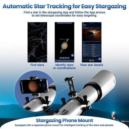 Cosmo Thrift 210x Magnification Telescope for Adults & Beginners – Star Tracking App & Pro-Level Design