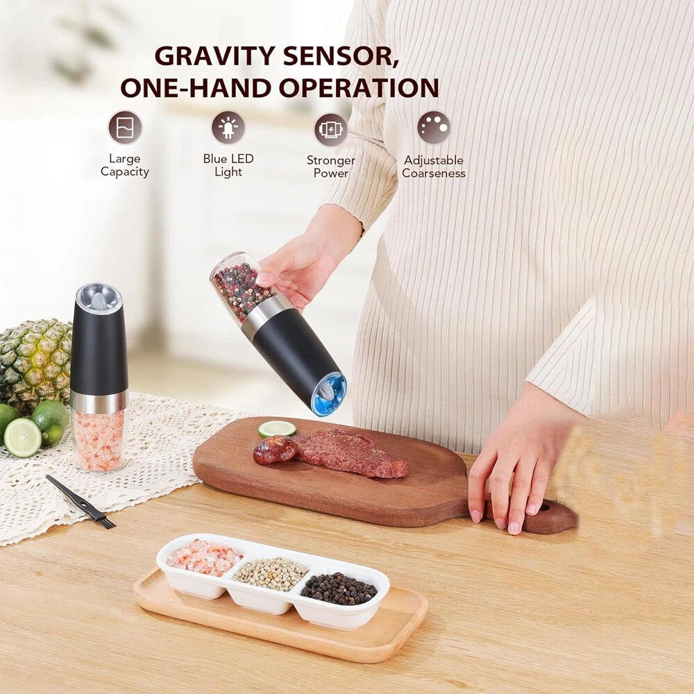 Cosmo Thrift Electric Salt And Pepper Grinder 2 Pack