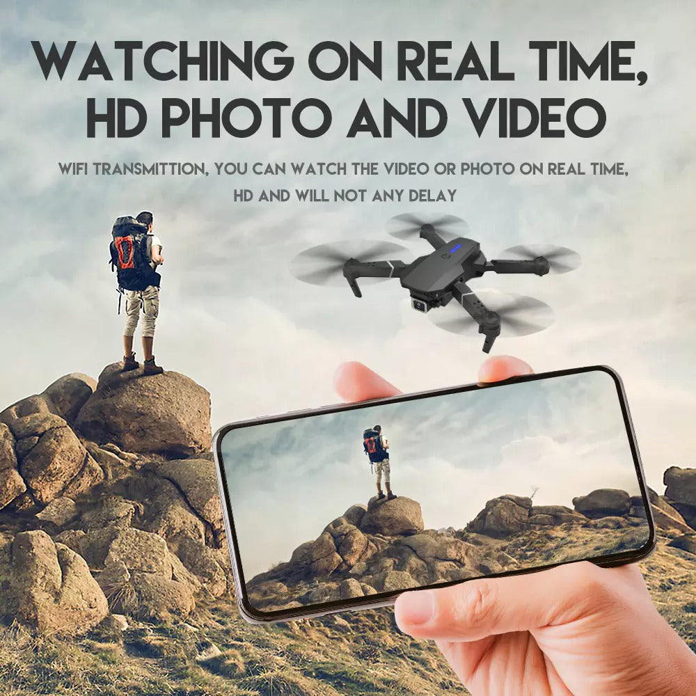 Cosmo Thrift Foldable Dual-Camera Drone with Carrying Case