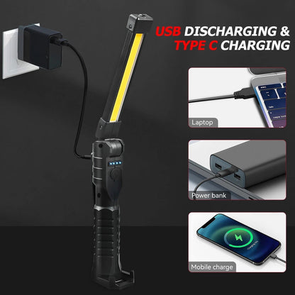 Cosmo Thrift Rechargeable Magnetic Flashlight For Mechanics And Workplace