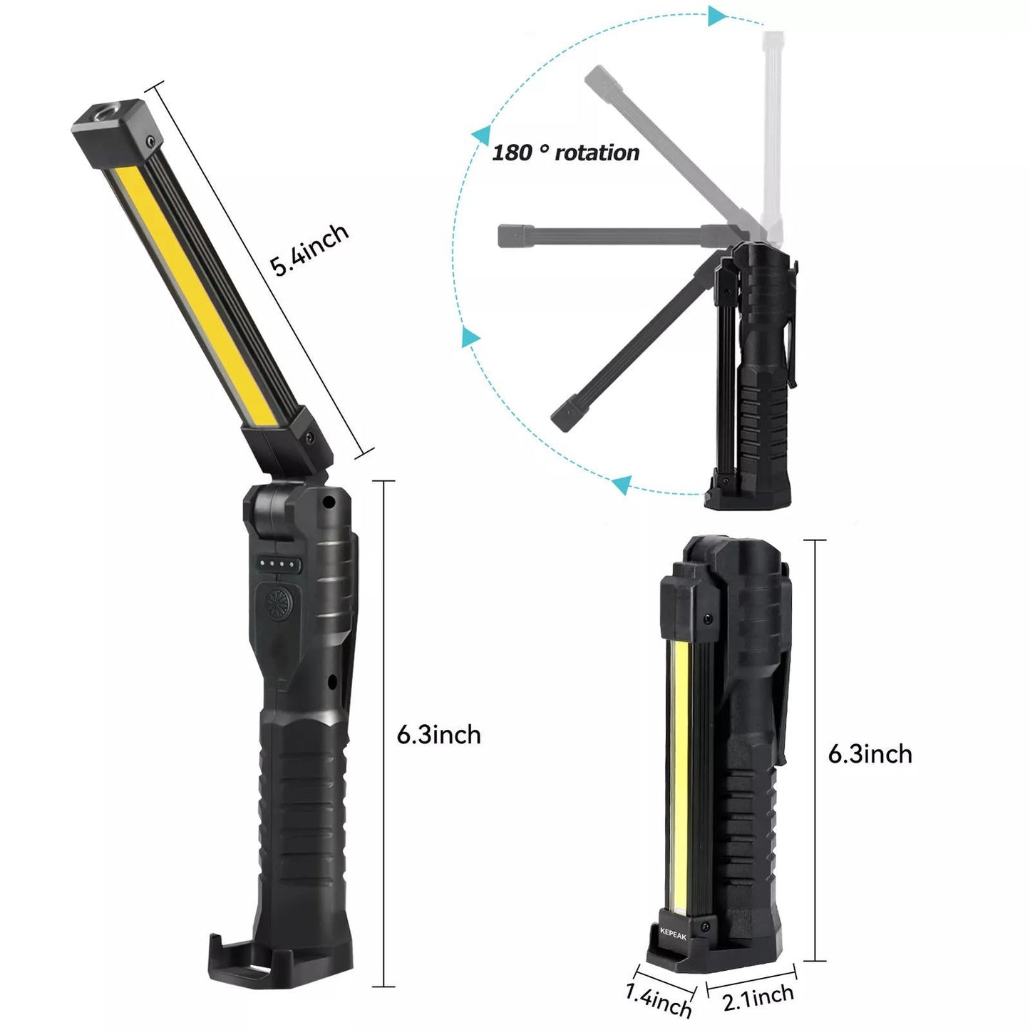Cosmo Thrift Rechargeable Magnetic Flashlight For Mechanics And Workplace