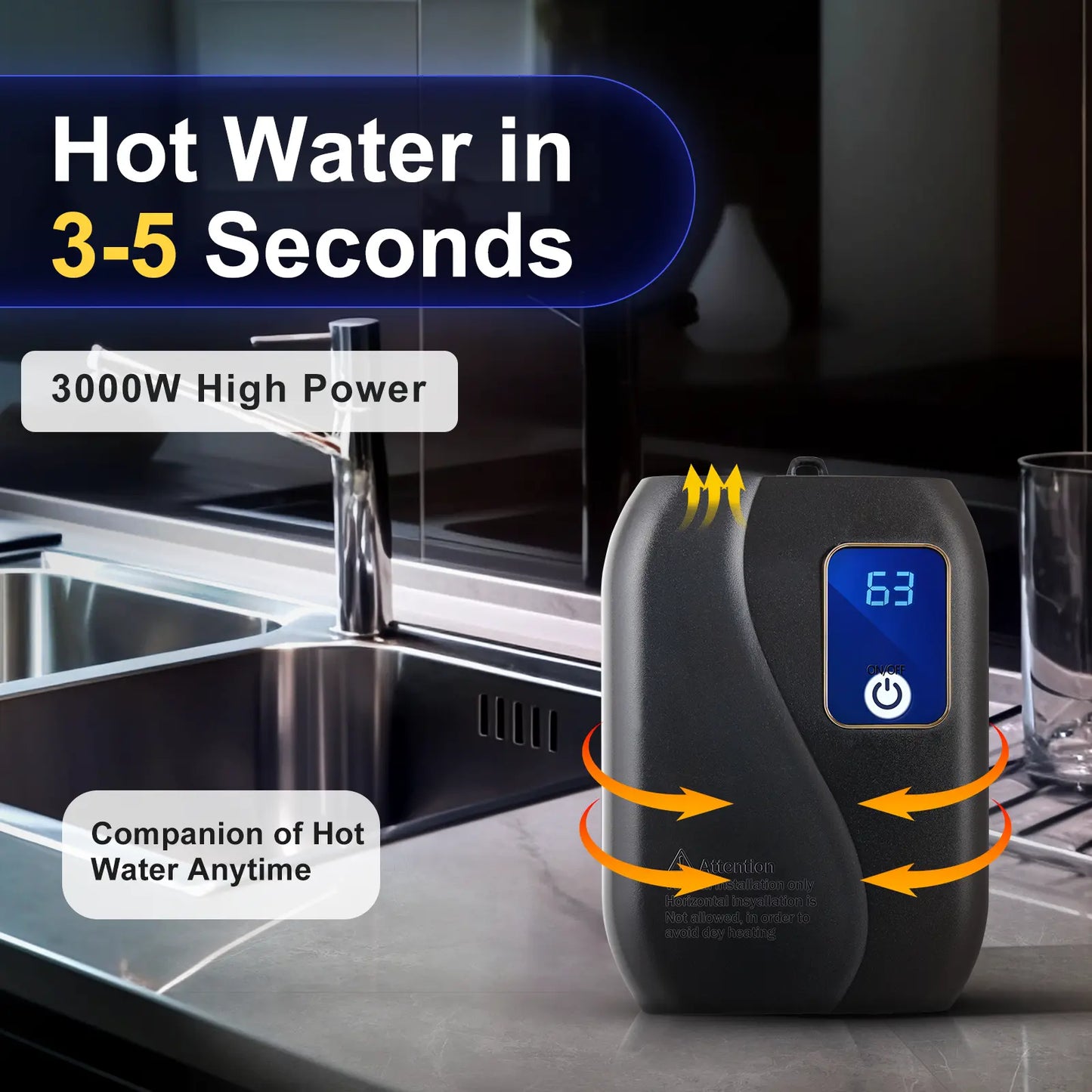 Cosmo Thrift Tankless Water Heater – Instant Hot Water Solution for Showers & Sinks