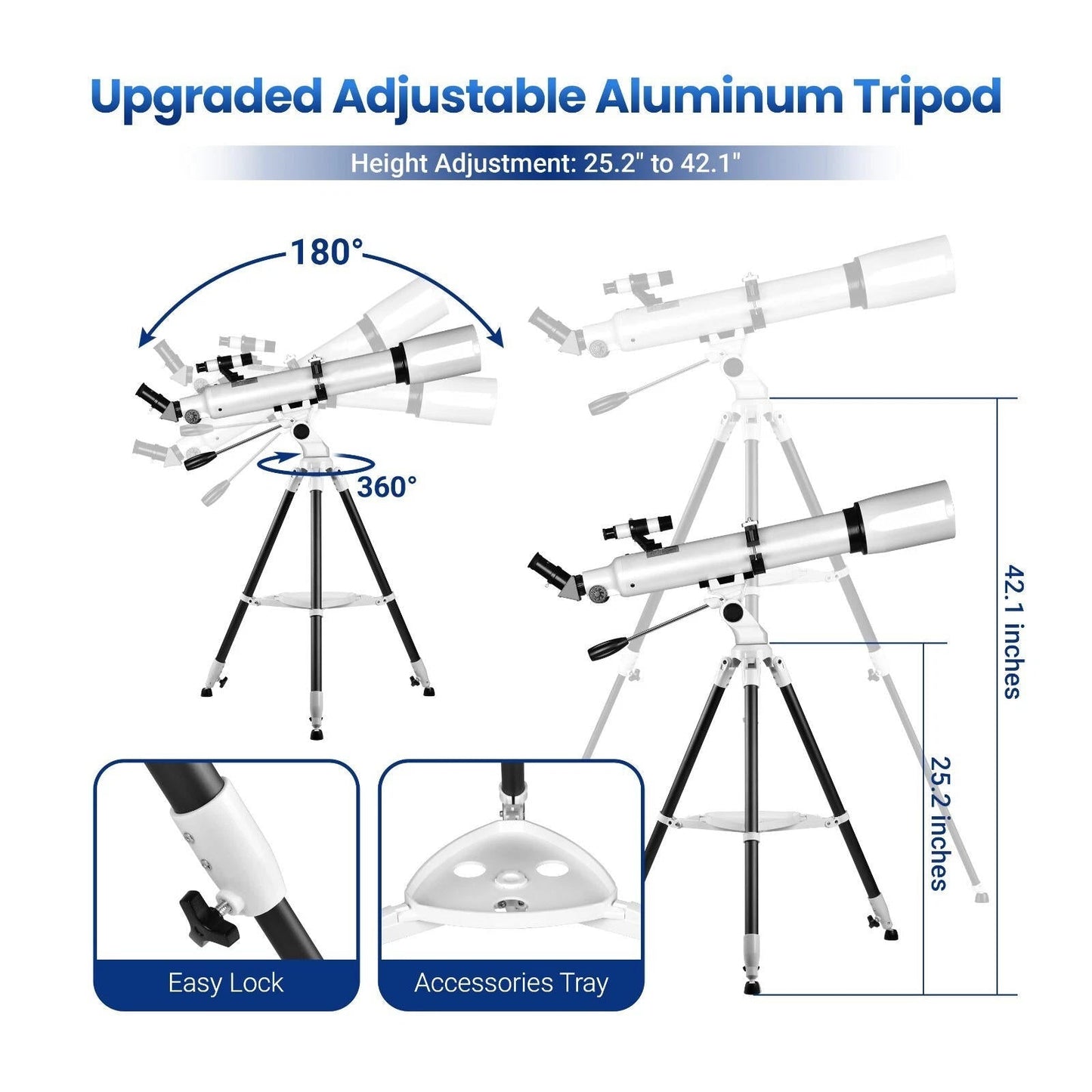 Cosmo Thrift 210x Magnification Telescope for Adults & Beginners – Star Tracking App & Pro-Level Design