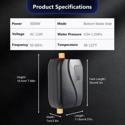 Cosmo Thrift Tankless Water Heater – Instant Hot Water Solution for Showers & Sinks